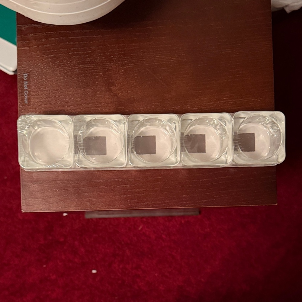 Clear Glass Candle Holders Set